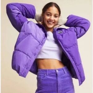 H&M Divided purple puffer jacket